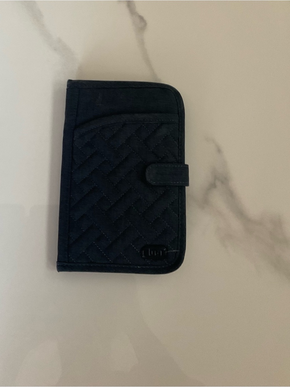 Lug Quilted Navy Wallet